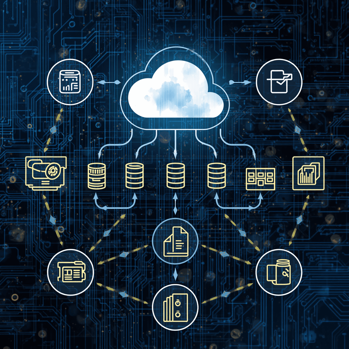 Data engineering and pipeline infrastructure illustration
